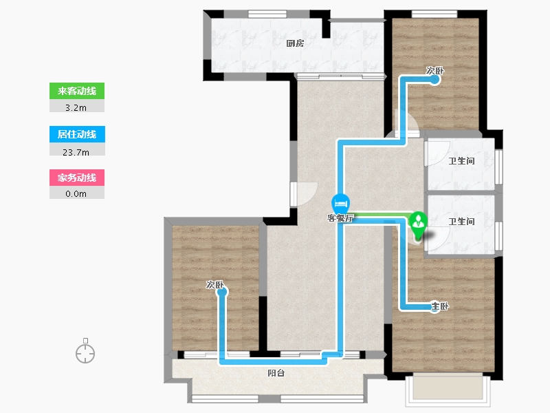 河南省-漯河市-昌建公园壹号院-94.19-户型库-动静线