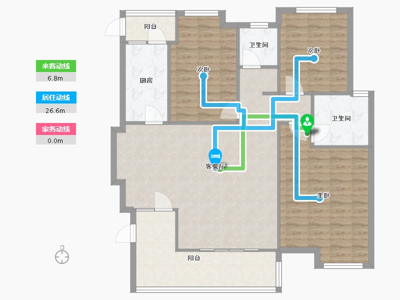 四川省-德阳市-枕水小镇-二期-107.13-户型库-动静线