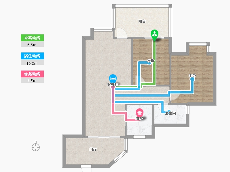 四川省-成都市-圣菲TOWN城-75.80-户型库-动静线