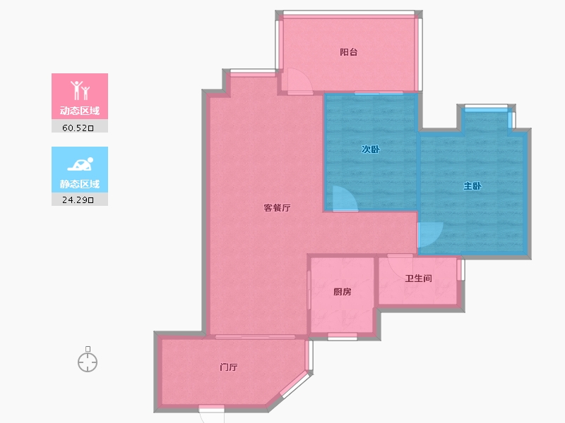 四川省-成都市-圣菲TOWN城-75.80-户型库-动静分区