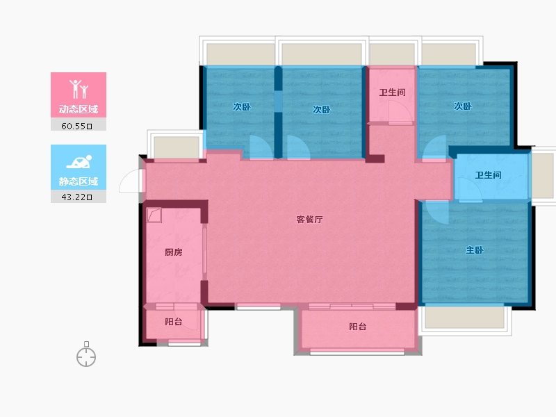 广东省-深圳市-招商臻城-102.40-户型库-动静分区