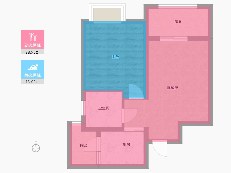 四川省-成都市-华兴新居-45.00-户型库-动静分区