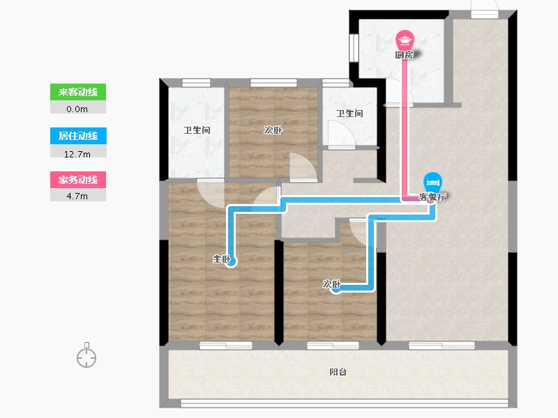 云南省-昆明市-龙湖御景-120.00-户型库-动静线