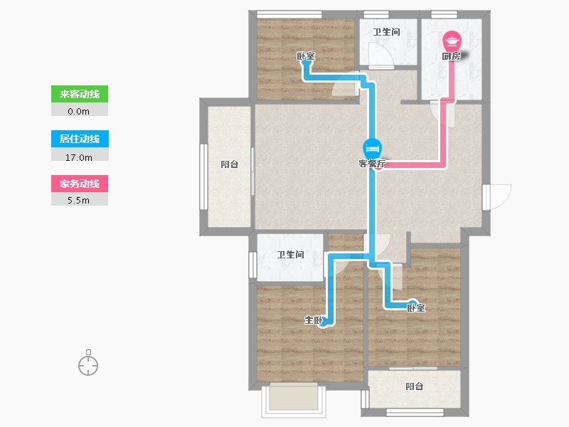 河南省-郑州市-汇泉西悦城2号院-78.75-户型库-动静线