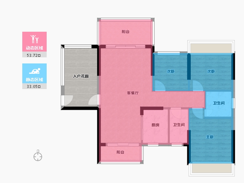 广东省-肇庆市-明珠天韵-84.74-户型库-动静分区