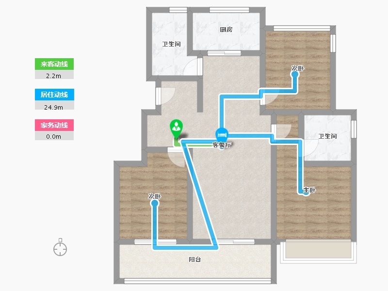 浙江省-杭州市-祥生云湖城-85.00-户型库-动静线