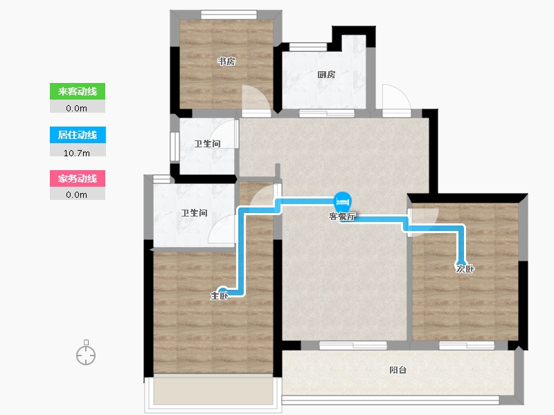 浙江省-温州市-楠盛悦府-74.00-户型库-动静线