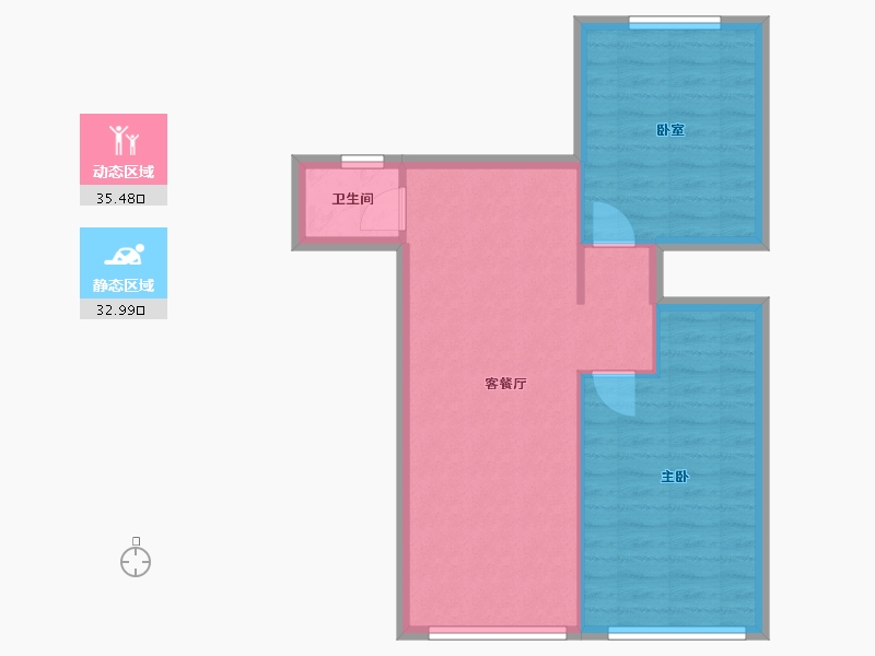 江苏省-南京市-傅厚岗小区-60.60-户型库-动静分区