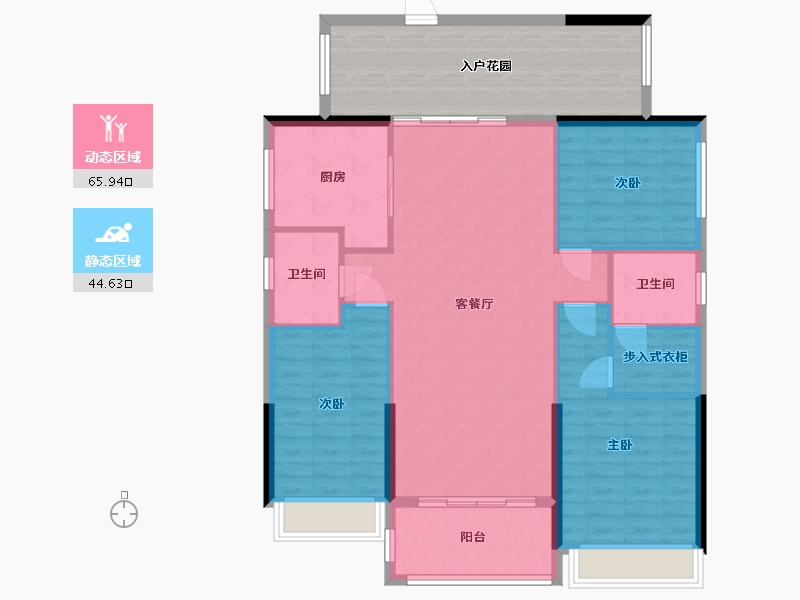 广东省-潮州市-锦峰天池-131.00-户型库-动静分区