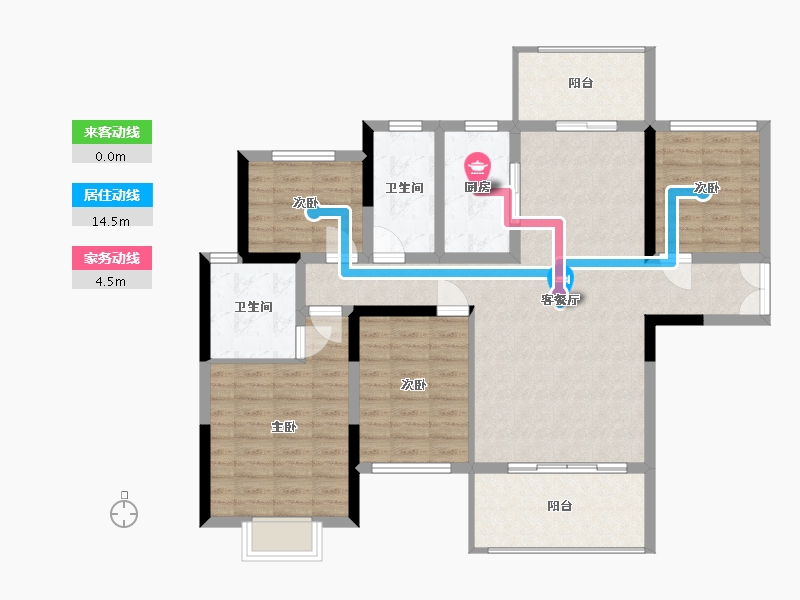 湖南省-永州市-壹品江山-108.18-户型库-动静线