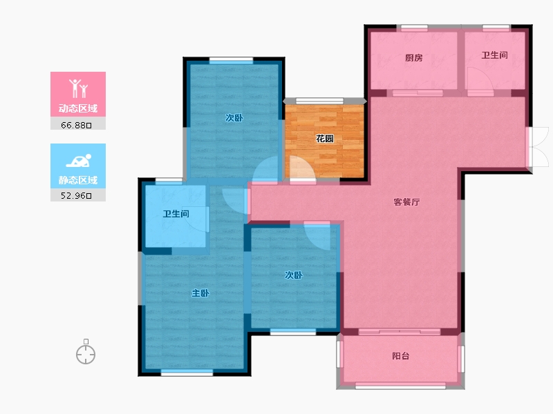 江苏省-常州市-聚湖半岛花园-三期-114.96-户型库-动静分区