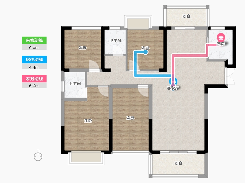 湖南省-永州市-双龙云溪府-125.00-户型库-动静线