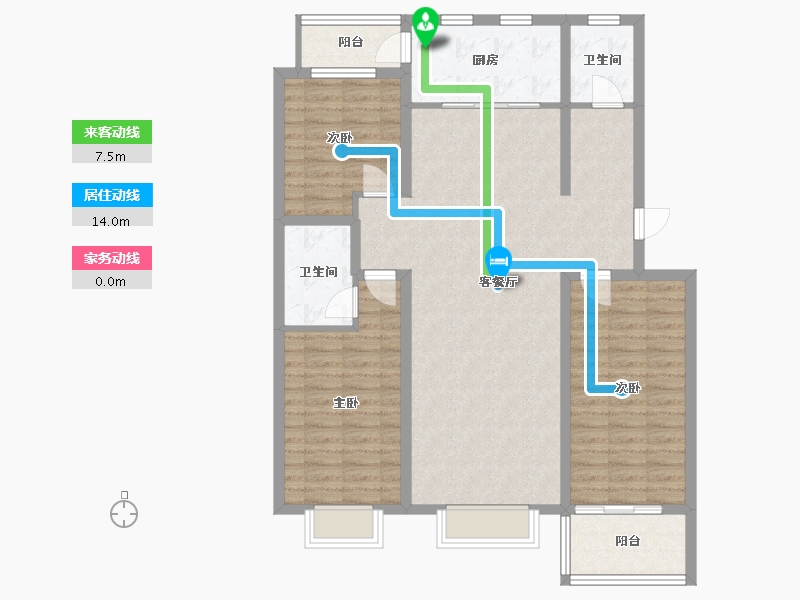 山东省-潍坊市-临朐县滨河社区-112.00-户型库-动静线