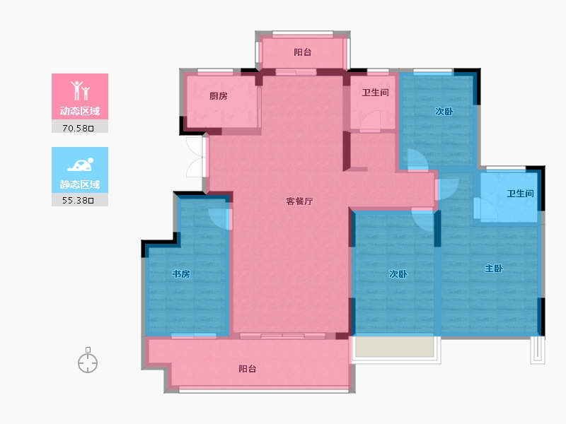 河南省-鹤壁市-浩元如意府-111.90-户型库-动静分区