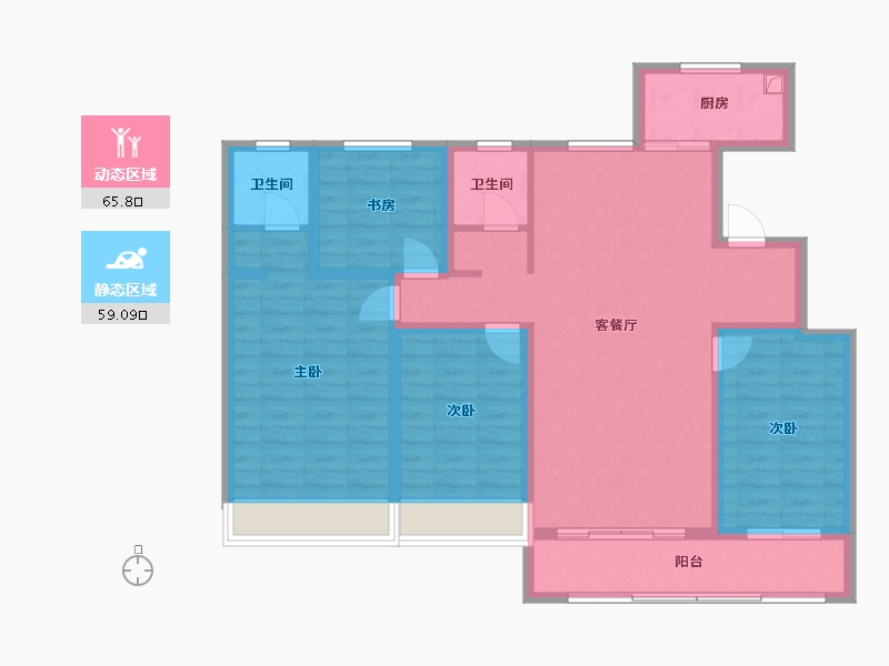 山东省-枣庄市-晟鸿大厦-112.47-户型库-动静分区