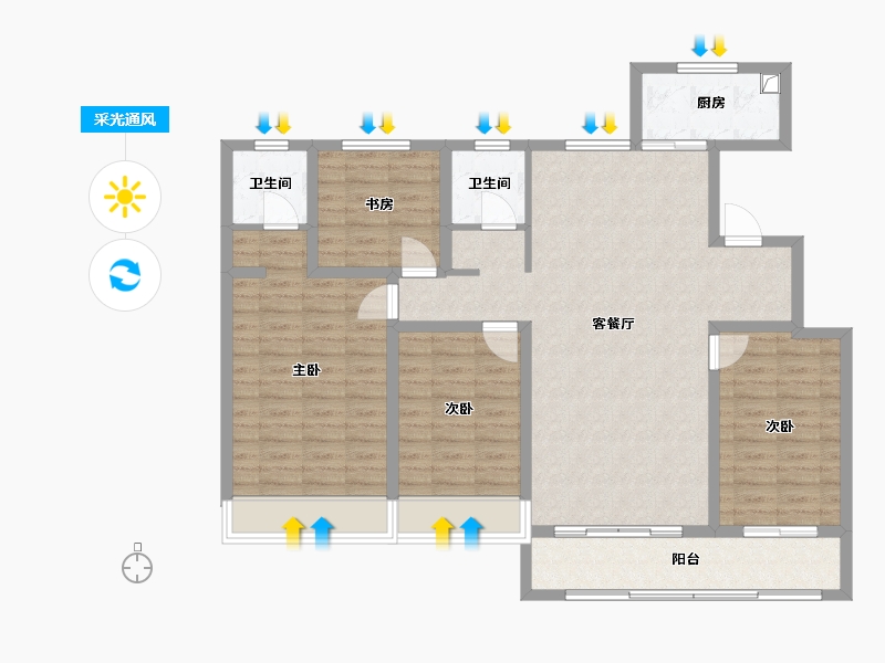 山东省-枣庄市-晟鸿大厦-112.47-户型库-采光通风