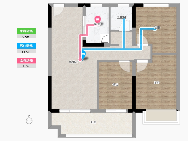 陕西省-延安市-明发之星-78.40-户型库-动静线