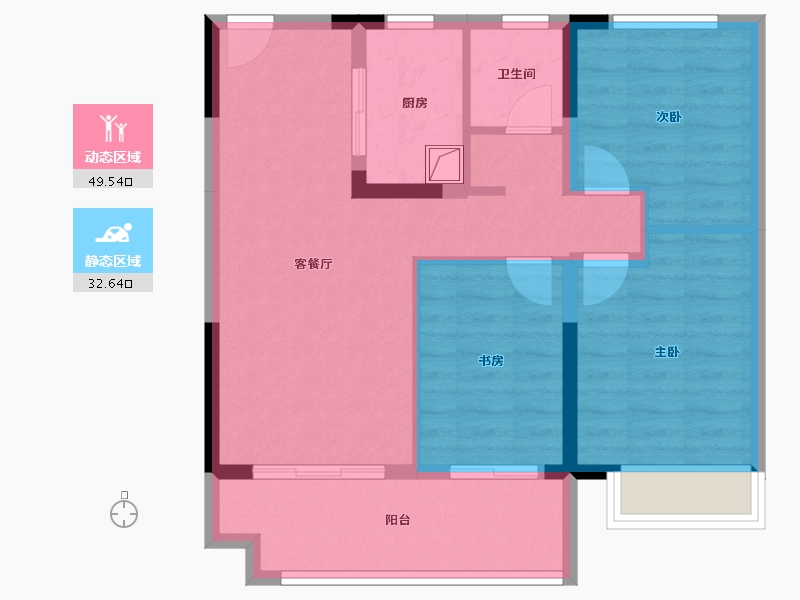 陕西省-延安市-明发之星-78.40-户型库-动静分区