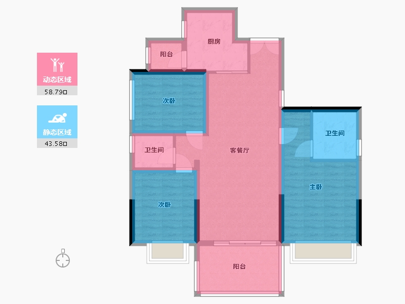 湖南省-株洲市-居然之家-102.96-户型库-动静分区