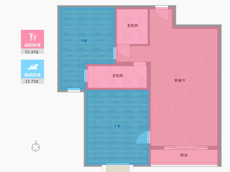 山东省-枣庄市-嘉豪国际-76.80-户型库-动静分区