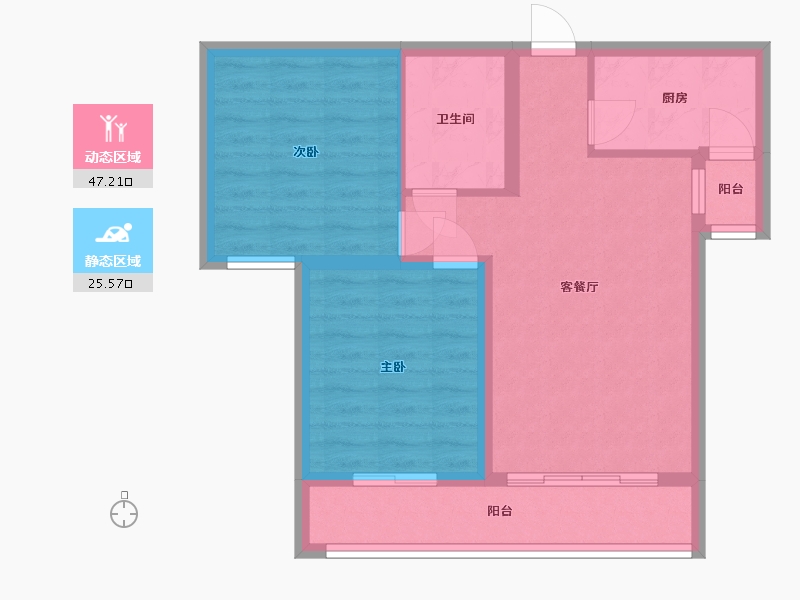 山西省-晋中市-王湖小区-70.10-户型库-动静分区