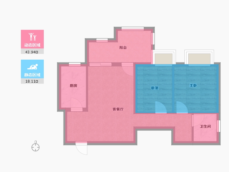 广东省-佛山市-保利中交大都汇-57.00-户型库-动静分区