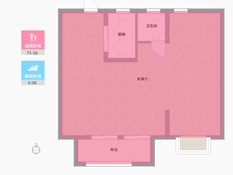 浙江省-嘉兴市-弘阳昕悦棠-72.00-户型库-动静分区