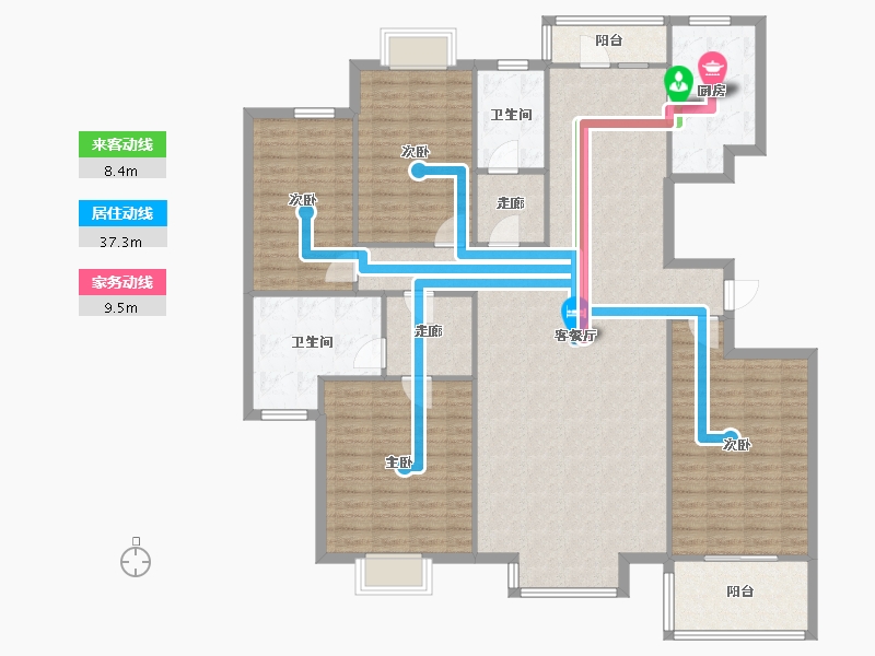 山东省-潍坊市-环翠花园-151.20-户型库-动静线