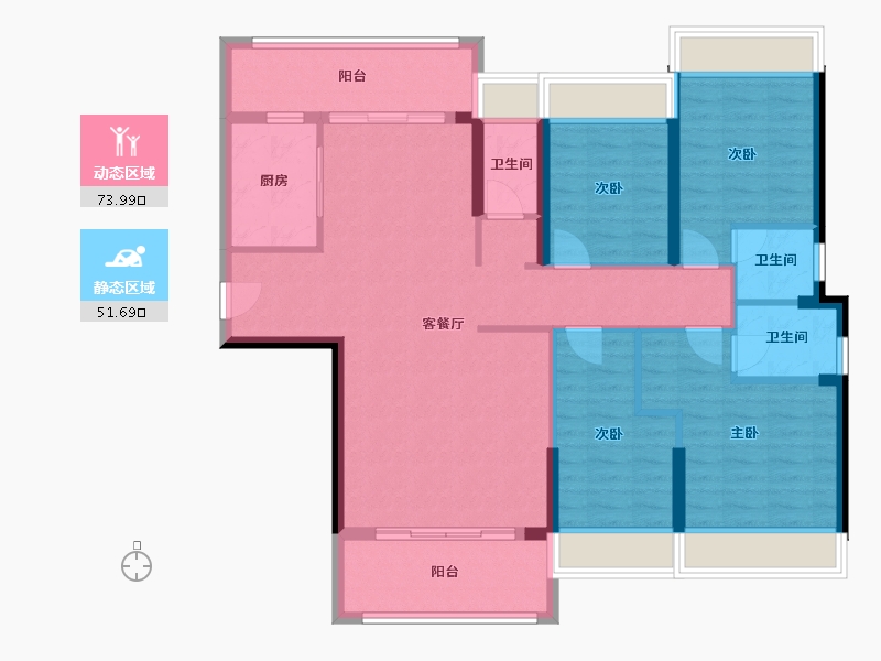 广东省-揭阳市-华泰豪庭-140.00-户型库-动静分区