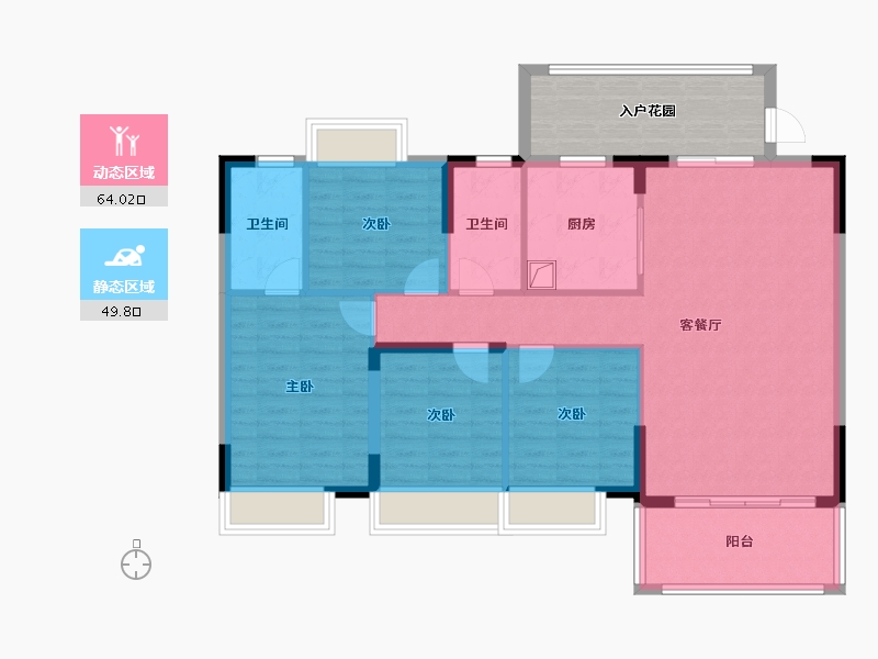 广东省-肇庆市-鸿益幸福湖畔-116.00-户型库-动静分区