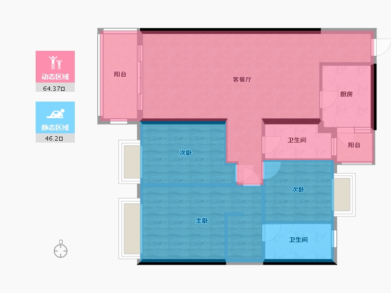 陕西省-安康市-恒大御景半岛-120.00-户型库-动静分区