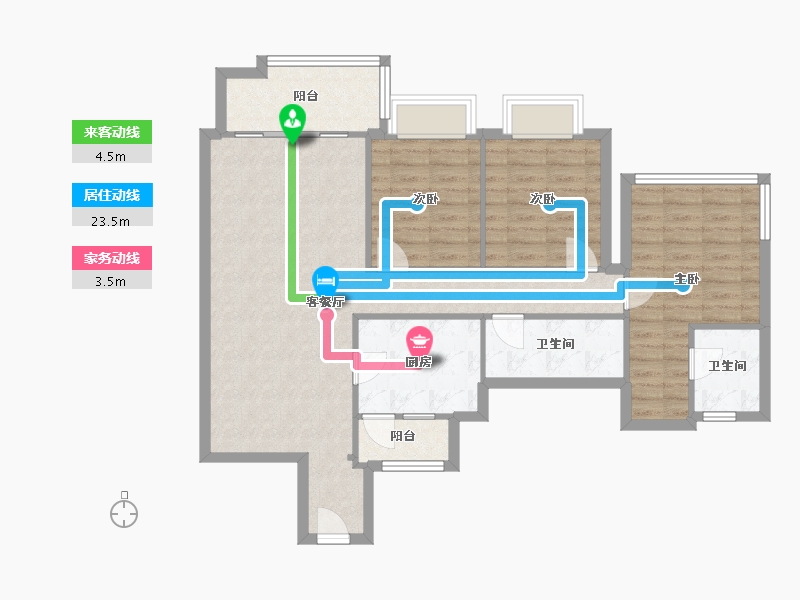 四川省-乐山市-兰台府-101.86-户型库-动静线