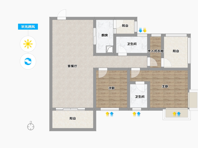 四川省-自贡市-天宇欧景城-224.00-户型库-采光通风