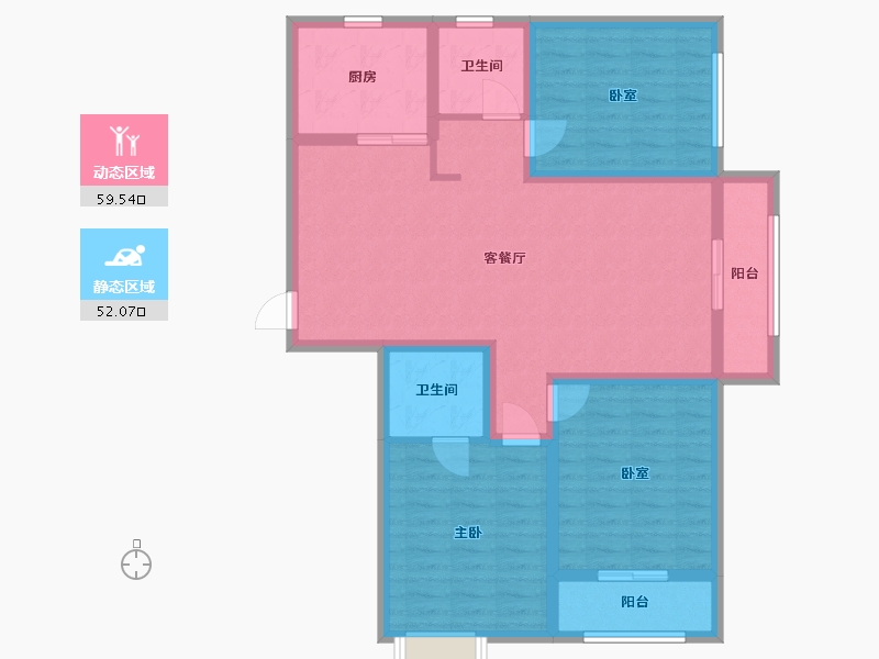 山西省-临汾市-晨光家园-90.00-户型库-动静分区