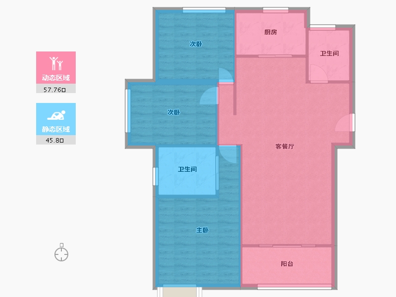 安徽省-宿州市-万璟观邸-101.16-户型库-动静分区