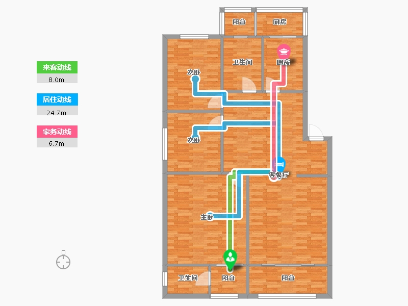 河南省-郑州市-中原检察院家属院-138.00-户型库-动静线