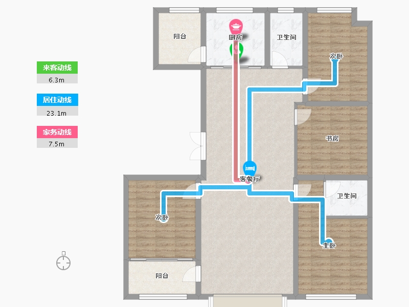 山东省-潍坊市-王侯嘉苑-西区-129.60-户型库-动静线