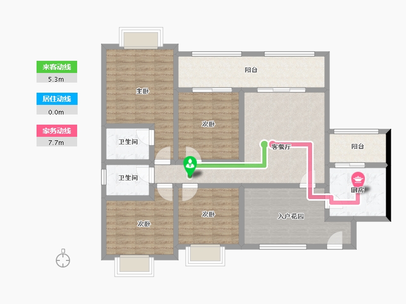 四川省-泸州市-阳光国际城-107.00-户型库-动静线