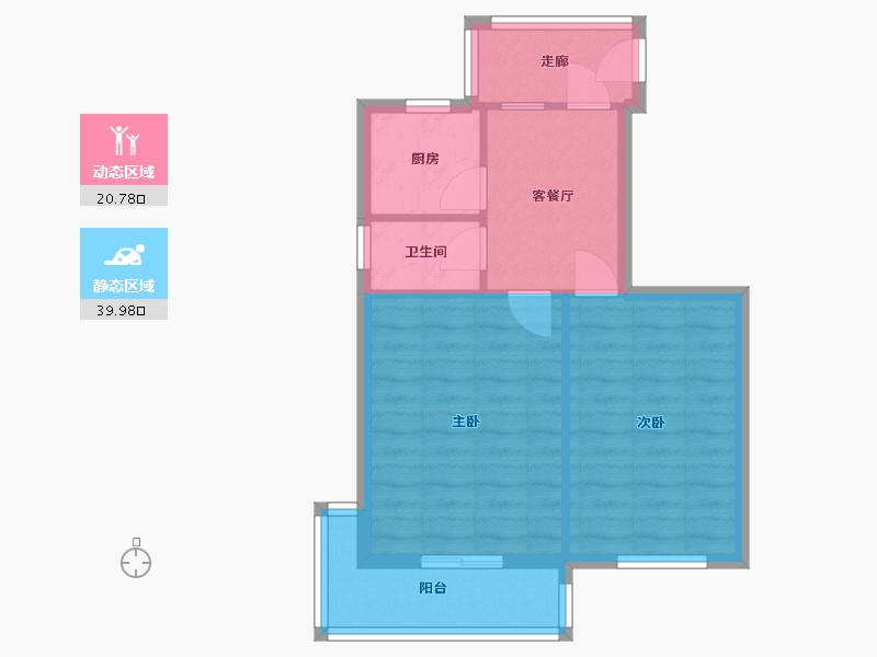 江苏省-苏州市-彩香二村-48.20-户型库-动静分区