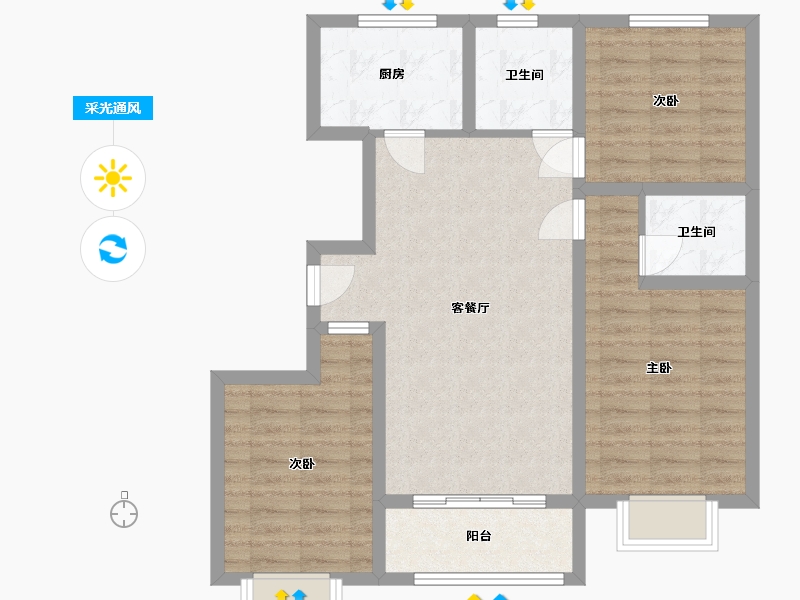 山西省-太原市-融超悦府-92.78-户型库-采光通风