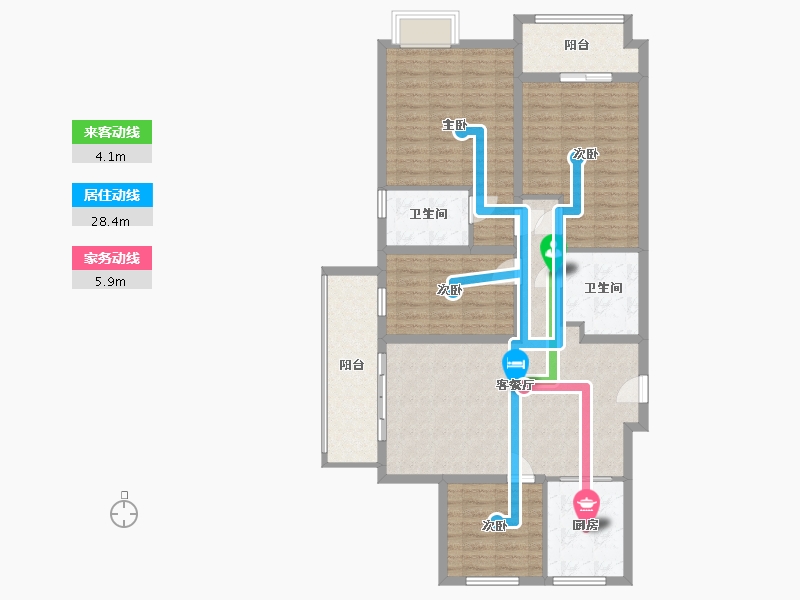 山西省-吕梁市-学府壹号-113.60-户型库-动静线