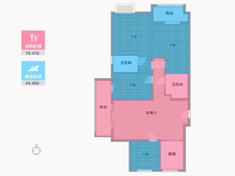 山西省-吕梁市-学府壹号-113.60-户型库-动静分区