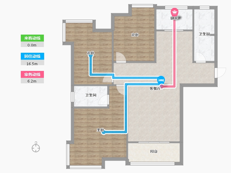 河南省-郑州市-高新·锦华苑-113.00-户型库-动静线