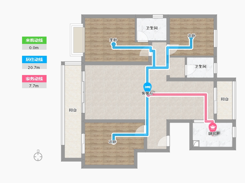 山东省-滨州市-丽晶国际-110.00-户型库-动静线