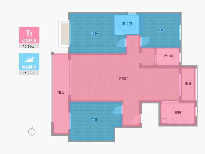 山东省-滨州市-丽晶国际-110.00-户型库-动静分区