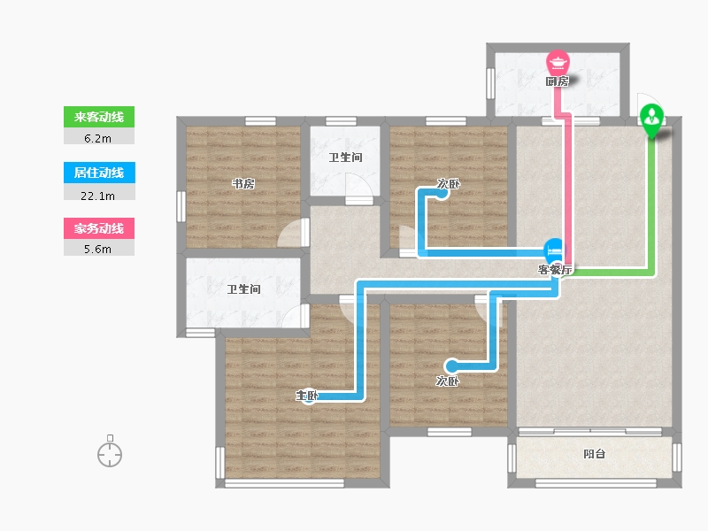 广西壮族自治区-南宁市-富鸣阳光城-121.00-户型库-动静线