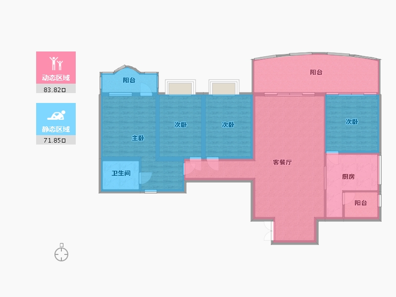 广西壮族自治区-南宁市-凤和花园-160.00-户型库-动静分区