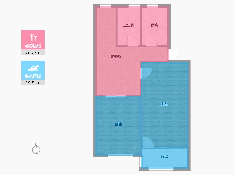 上海-上海市-芝巷小区-60.00-户型库-动静分区