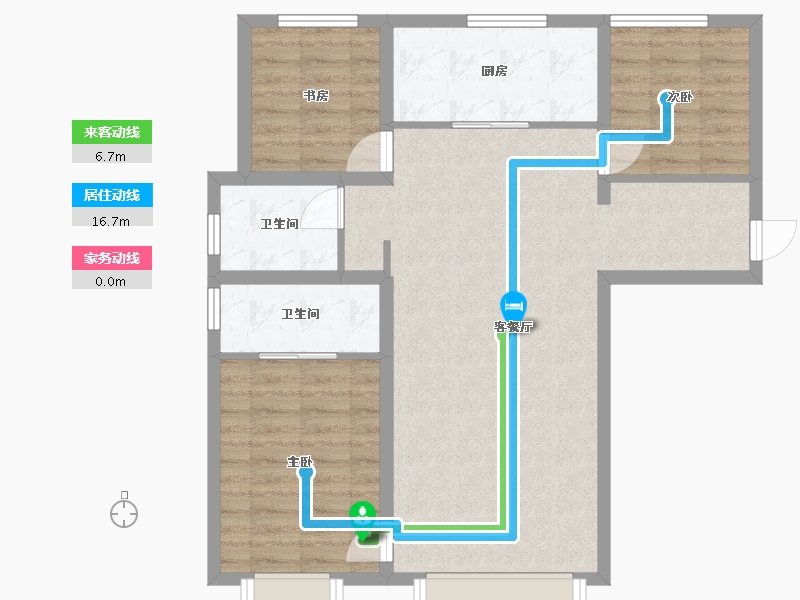 新疆维吾尔自治区-乌鲁木齐市-万科锦荟里-97.00-户型库-动静线