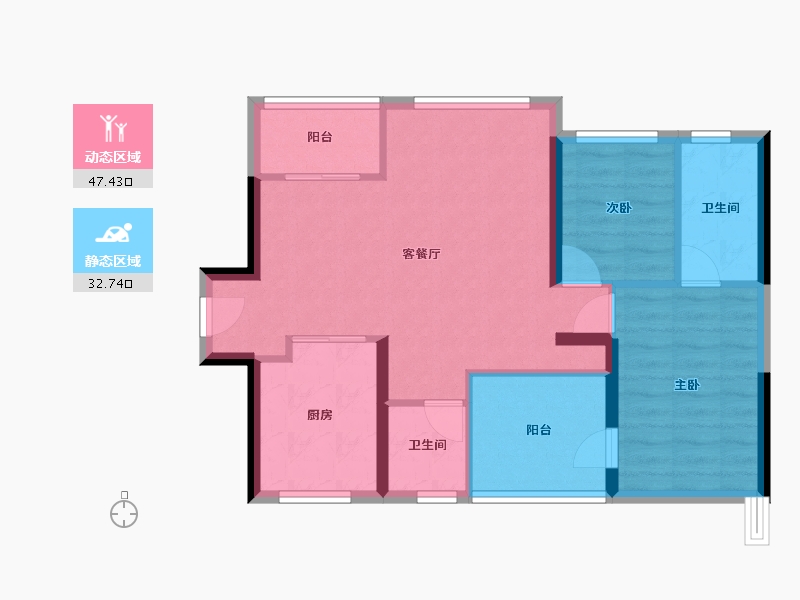 广东省-深圳市-缙山府-74.33-户型库-动静分区